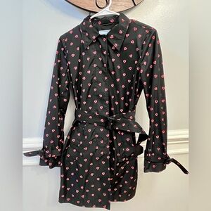 Prada black with red heart “I ❤️Prada” trench coat